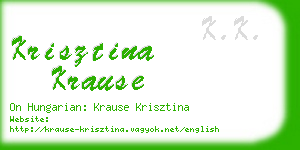krisztina krause business card